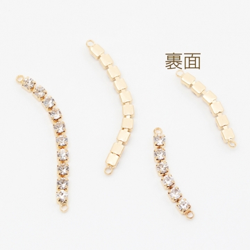 コネクターチャーム ダイヤレーンコネクターチャーム デザインコネクター 接続金具 スティックパーツ 約2.5×23mm（2ヶ）