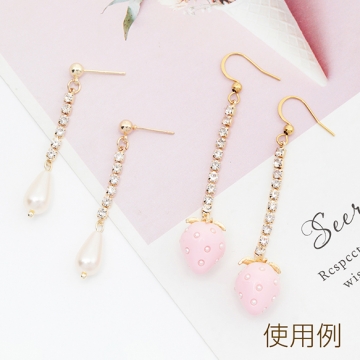 コネクターチャーム ダイヤレーンコネクターチャーム デザインコネクター 接続金具 スティックパーツ 約2.5×23mm（2ヶ）