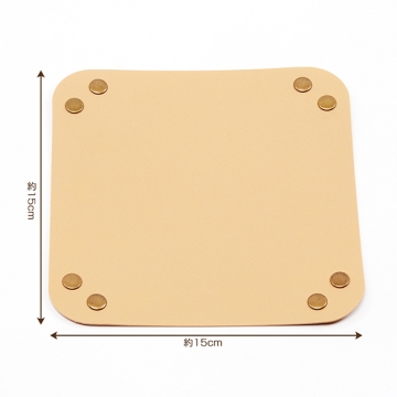 PUレザートレイ 小物入れ アクセサリー収納トレイ 折りたたみトレー 収納ボックス Sサイズ 約15×15cm（1ヶ）