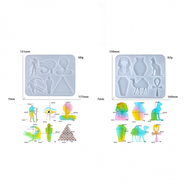 シリコンモールド レジンシリコンモールド エジプトのエレメントペンダント（1ヶ）