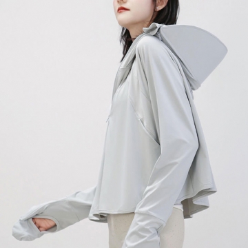 UVカットパーカー 紫外線カット 暑さ対策 日焼け止め服 吸汗 速乾性 つば付き 接触冷感 薄手 ラッシュガード フリーサイズ (1着)