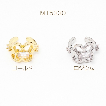 デザインイヤーカフ 花モチーフ 穴の要らないピアス イヤリング 両耳 片耳用 耳飾り 簡単装着 約10×14mm（1個）