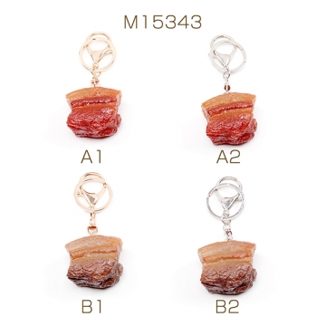 食品サンプルキーホルダー 豚の角煮 ミニチュアフード リアル 二重カン カニカン付き 約4.3×11cm（1ヶ）
