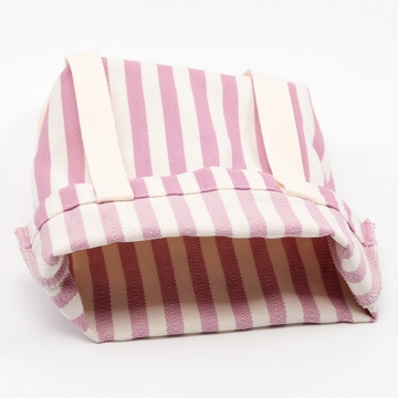 トートバッグ マチあり ストライプ柄 キャンバス ショルダーバッグ 約10×28×30cm（1ヶ）