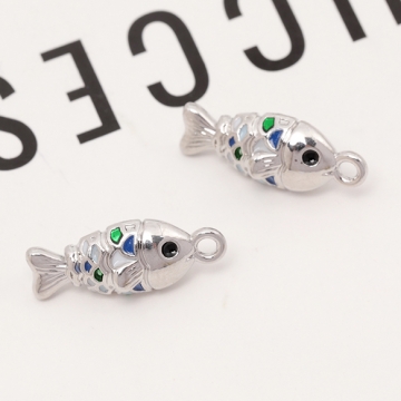 エポチャーム さかな 魚 立体 マリンチャーム メタルチャーム 約7×16mm（2ヶ）