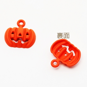 メタルチャーム かぼちゃ パンプキン オバケ ハロウィン メタルチャーム 約16×16mm（4ヶ）