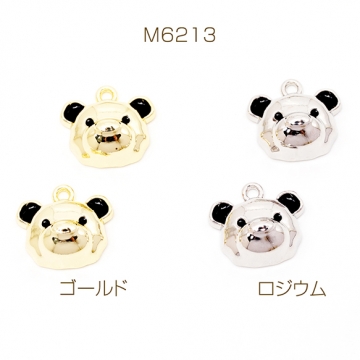 エポチャーム くま テディベア 半面 動物 アニマル メタルチャーム 約14×16mm（4ヶ）