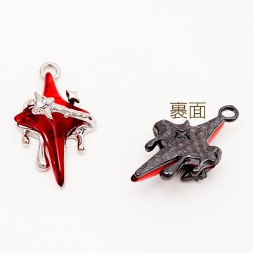 アクリルチャーム スター 星 流れ星 宇宙 ダークスイート 宇宙チャーム メタルチャーム 約18×32mm（2ヶ）