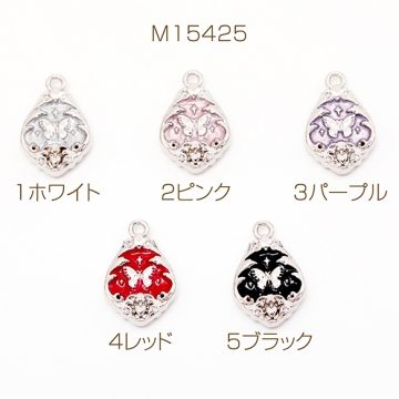 エポチャーム 石板風 プレート 天使 ダークスイート メタルチャーム 約13×20mm（4ヶ）