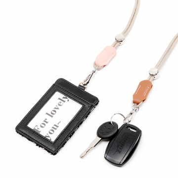 スマホストラップ ハンドストラップ 手首用 シック ワンポイントレザー カードホルダー キーホルダー 長さ約27cm（1本）