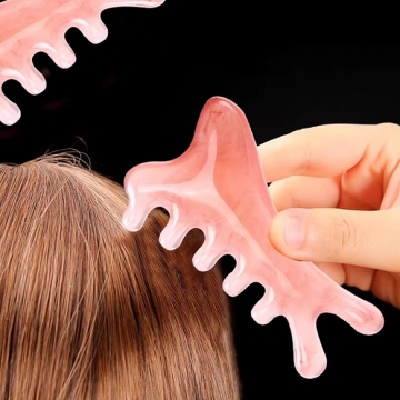 かっさ ピンク マッサージ 多機能 ツボ押し 顔まわり 首まわり 頭皮マッサージ（1ヶ）