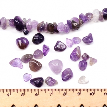 天然石ビーズ 不規則型 さざれ石 水晶 クォーツ 全2種（20ヶ）