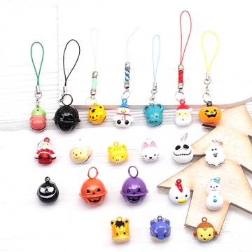 鈴パーツ ハロウィン オバケ キーホルダー ストラップ制作におすすめ アクセサリー金具 約24mm（2ヶ）