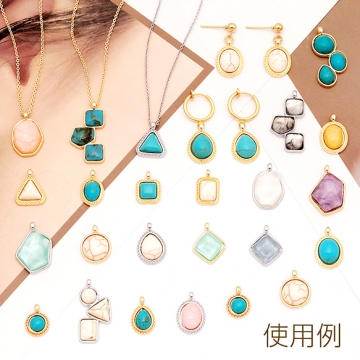 樹脂貼付けパーツ 多角形 マーブル カボション デコパーツ 貼り付けパーツ 約8×10mm（20ヶ）