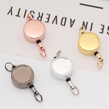 リールストラップ プラスチック製 伸縮 便利なリールキーホルダー 紛失防止 パスケース 定期入れ用 約21×50mm（1ヶ）