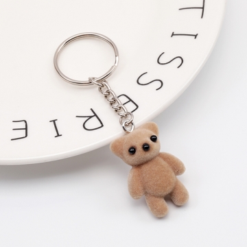 アニマルフロッキーチャーム くま クマ テディベア 熊 動物 アニマル 樹脂チャーム 約22×36mm（1ヶ）