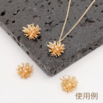 メタルチャーム 花火モチーフ 花火チャーム はなび ピアスイヤリング制作にお薦め カン付き 約13×15mm (2ヶ)