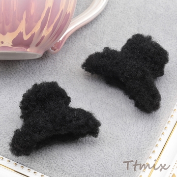 バンスクリップ もこもこ 秋冬用 可愛い ヘアアクセサリー 髪留め 約3.5×5cm（4ヶ）