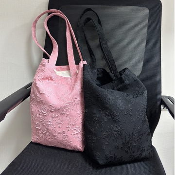 バケツトートバッグ 布 花柄プリント 内側ポケット付き ハンドバッグ サブバッグ お買物バッグ Size約10×26×30cm