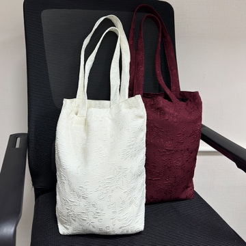バケツトートバッグ 布 花柄プリント 内側ポケット付き ハンドバッグ サブバッグ お買物バッグ Size約10×26×30cm