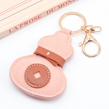 キーホルダー マイクロファイバーレザー ひょうたん型 バッグチャーム キーチェーンストラップ 約6×15cm（1ヶ）