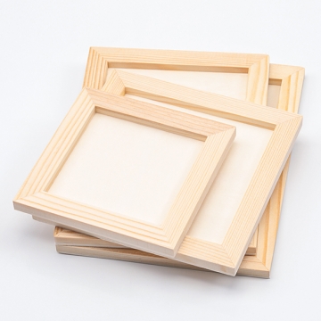 額縁 木製 無垢 浅めのフレーム DIYクラフト 粘土や絵画におすすめ 全4種（1ヶ）