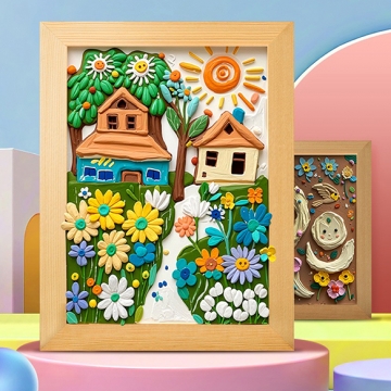 額縁 木製 無垢 浅めのフレーム DIYクラフト 粘土や絵画におすすめ 全4種（1ヶ）