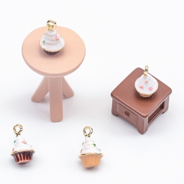 エポチャーム カップケーキモチーフ カップケーキチャーム スイーツチャーム 1カン 約8×13mm (2ヶ)