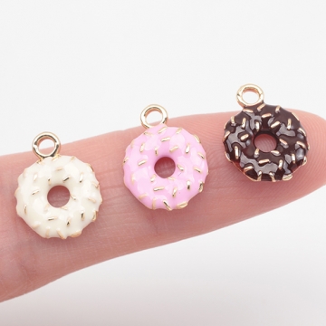 エポチャーム ドーナツモチーフ ドーナツチャーム スイーツチャーム ミニチュアフード 1カン 約11×14mm (2ヶ)