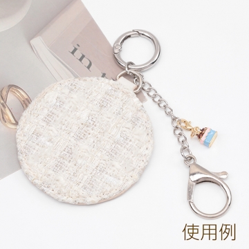 チャーム付きキーホルダー 可愛い ケーキモチーフ スイーツチャーム エポチャーム付き カニカンキーホルダー 全6種（1ヶ）