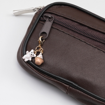 キーホルダー 可愛い カップケーキ テディベア 2個付き エポチャーム付き カニカンキーホルダー（1ヶ）