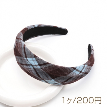 カチューシャ 幅広 フレンチ風 アーガイル模様 エンボス ヘアバンド ヘアアクセサリー 約4.5×14×15cm（1ヶ）