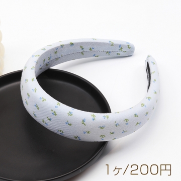 カチューシャ エレガント 清楚系 花柄 厚みのあるヘアバンド ヘアアクセサリー 約3×13×16cm（1ヶ）