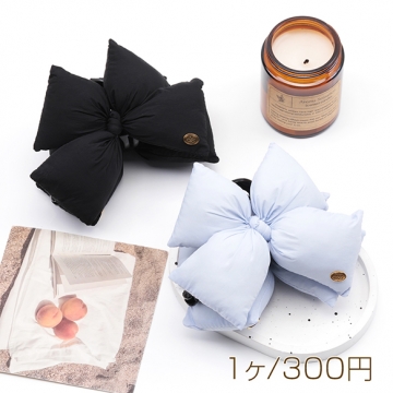 バンスクリップ 韓国風 3D ぷっくりリボン ヘアアクセサリー（1ヶ）