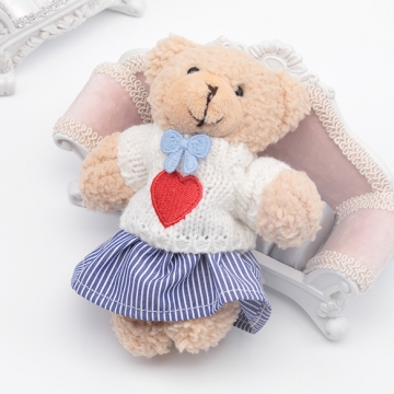 ドール用セットアップ ストライプ柄 ネイビー モールド―ル ぬいぐるみ 人形用 着せ替え ミニチュア（1セット）