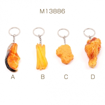 キーホルダー 鮭 しゃけ 焼き鮭 食品サンプルキーホルダー ミニチュアフードストラップ 二重カン付き 約3.8×14mm