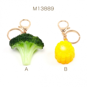 キーホルダー とうもろこし 食品サンプルキーホルダー ミニチュアフードストラップ ナスカン付き 約3.5×10cm