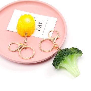 キーホルダー とうもろこし 食品サンプルキーホルダー ミニチュアフードストラップ ナスカン付き 約3.5×10cm