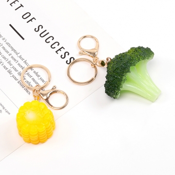 キーホルダー とうもろこし 食品サンプルキーホルダー ミニチュアフードストラップ ナスカン付き 約3.5×10cm