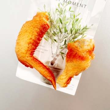 食品サンプルマグネット 冷蔵庫にくっつく フライドチキン 鶏もも 手羽先 ミニチュアフード 磁石 約4.5×8cm（1ヶ）
