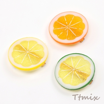 ヘアクリップ 食品サンプルヘアクリップ レモン ミニチュアフード前髪クリップ  約6cm