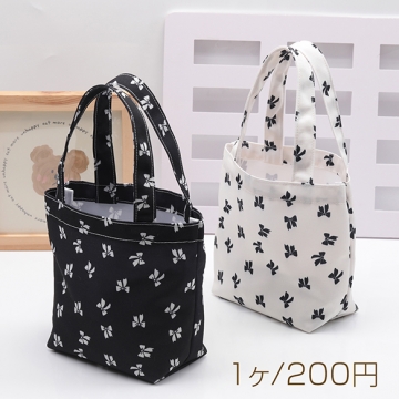 トートバッグ リボン柄 手さげ ミニトート サブバッグ マチあり シンプル キャンバス かばん 約9×18×24cm（1ヶ）