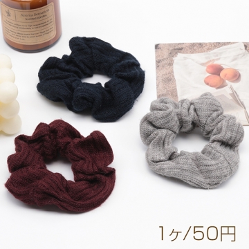 シュシュ ニット 秋冬 おしゃれ  髪留め 髪飾り ヘアゴム ※訳ありサービス品 返品不可（1ヶ）