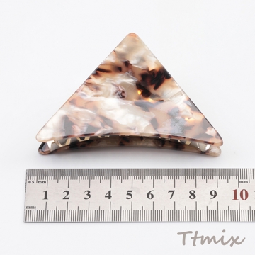 バンスクリップ 三角 アセテート 大理石風 髪留め 髪飾り ヘアアクセサリー（1ヶ）※メール便不可・返品不可