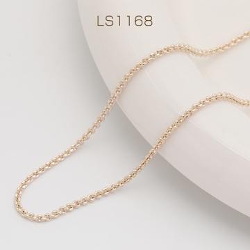 ネックレス O字型 デザインチェーン ハンドメイド用ネックレス 長さ約41+6cm(幅約2mm)（1本）