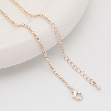 ネックレス O字型 デザインチェーン ハンドメイド用ネックレス 長さ約41+6cm(幅約2mm)（1本）