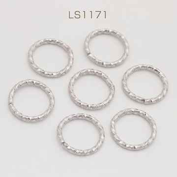 デザイン丸カン ツイスト ラウンド サークル 切れ目あり メタルパーツ フレームパーツ 約1.8×16mm（20ヶ）