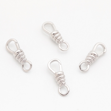 デザインカニカン ツイスト ロープ風 エンドパーツ 基礎金具 留め具 約7×19mm（2ヶ）