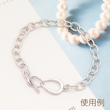 マンテル しずく2連型 接続金具 ゴールド/ロジウム 約13×31mm＆20mm（1セット）