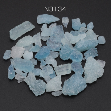 穴なし天然石さざれ 不規則 アクアマリン アクセサリー制作におすすめ（10g）